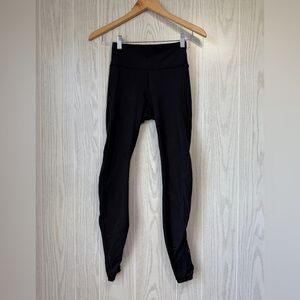 Lululemon Black Leggings with Lace Detail Size 4 EUC